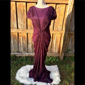 Tadashi Shoji Sequin Evening Gown Large
